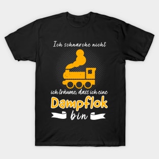 Eisenbahn Dapflok schnarchen Lokführer Eisenbahner T-Shirt